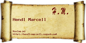 Hendl Marcell névjegykártya